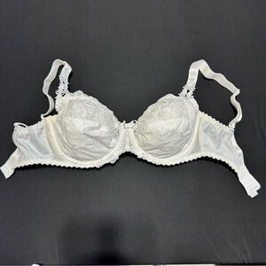 Ivory Lace Embroidery Bra | Balletcore Coquette Lingerie Fairy 30D